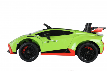 Masinuta electrica Premier Lamborghini Huracan, 12V, roti cauciuc EVA, scaun piele ecologica, verde [2]