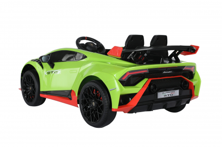 Masinuta electrica Premier Lamborghini Huracan, 12V, roti cauciuc EVA, scaun piele ecologica, verde [3]