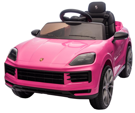 Masinuta electrica Premier Porsche Cayenne E-Hybrid Coupe, 12V, scaun piele ecologica, roz [22]