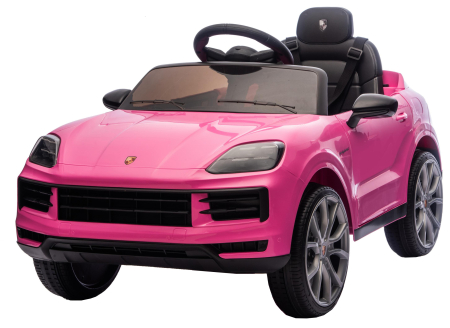 Masinuta electrica Premier Porsche Cayenne E-Hybrid Coupe, 12V, scaun piele ecologica, roz [5]