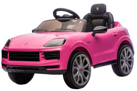 Masinuta electrica Premier Porsche Cayenne E-Hybrid Coupe, 12V, scaun piele ecologica, roz [21]