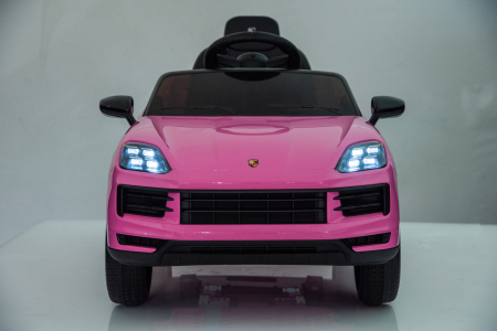 Masinuta electrica Premier Porsche Cayenne E-Hybrid Coupe, 12V, scaun piele ecologica, roz [3]