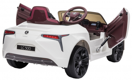 Masinuta electrica Premier Lexus LC 500, 12V, roti cauciuc EVA, scaun piele ecologica, alb [3]