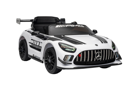 Masinuta electrica Premier Mercedes Benz AMG GT3, 12V, roti cauciuc EVA, scaun piele ecologica, alb [7]