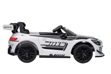 Masinuta electrica Premier Mercedes Benz AMG GT3, 12V, roti cauciuc EVA, scaun piele ecologica, alb [6]