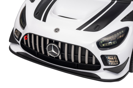 Masinuta electrica Premier Mercedes Benz AMG GT3, 12V, roti cauciuc EVA, scaun piele ecologica, alb [8]