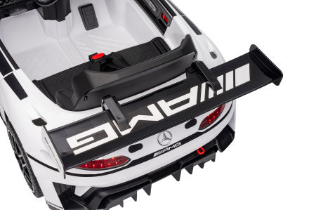 Masinuta electrica Premier Mercedes Benz AMG GT3, 12V, roti cauciuc EVA, scaun piele ecologica, alb [16]