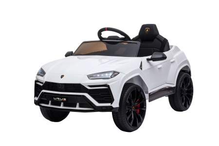 Masinute electrice - Masinuta electrica Lamborghini Urus, 12V, roti cauciuc EVA, scaun piele ecologica, alb
