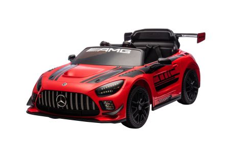 Masinuta electrica Premier Mercedes Benz AMG GT3, 12V, roti cauciuc EVA, scaun piele ecologica, rosu