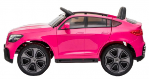 Masinuta electrica Premier Mercedes GLC Concept Coupe, 12V, roti cauciuc EVA, scaun piele ecologica, roz [2]