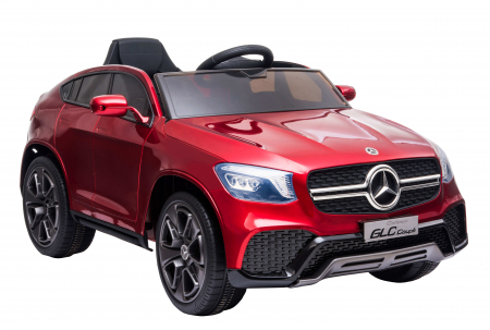 Masinuta electrica Premier Mercedes GLC Concept Coupe, 12V, roti cauciuc EVA, scaun piele ecologica, visiniu [9]