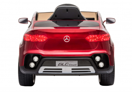 Masinuta electrica Premier Mercedes GLC Concept Coupe, 12V, roti cauciuc EVA, scaun piele ecologica, visiniu [4]