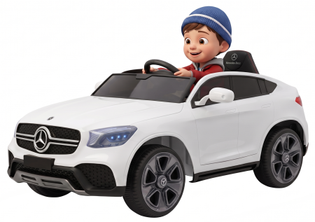 Masinute electrice - Masinuta electrica Premier Mercedes GLC Concept Coupe Facelift, 12V, roti cauciuc EVA, scaun piele ecologica, alb