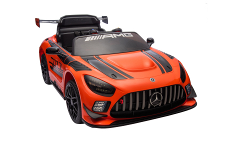Masinuta electrica Premier Mercedes Benz AMG GT3, 12V, roti cauciuc EVA, scaun piele ecologica, portocaliu [12]