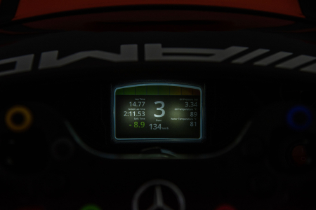 Masinuta electrica Premier Mercedes Benz AMG GT3, 12V, roti cauciuc EVA, scaun piele ecologica, portocaliu [23]