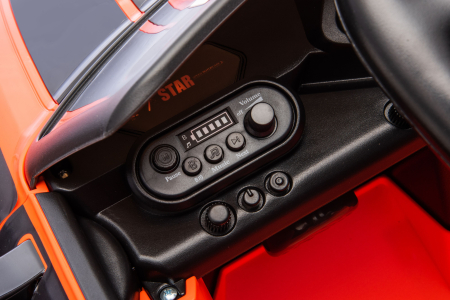 Masinuta electrica Premier Mercedes Benz AMG GT3, 12V, roti cauciuc EVA, scaun piele ecologica, portocaliu [17]