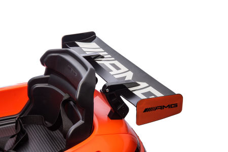 Masinuta electrica Premier Mercedes Benz AMG GT3, 12V, roti cauciuc EVA, scaun piele ecologica, portocaliu [20]
