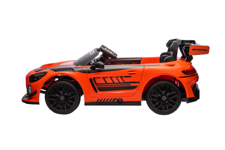Masinuta electrica Premier Mercedes Benz AMG GT3, 12V, roti cauciuc EVA, scaun piele ecologica, portocaliu [2]