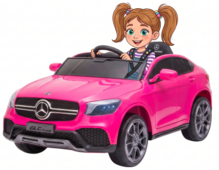 Masinute electrice - Masinuta electrica Premier Mercedes GLC Concept Coupe Facelift, 12V, roti cauciuc EVA, scaun piele ecologica, roz