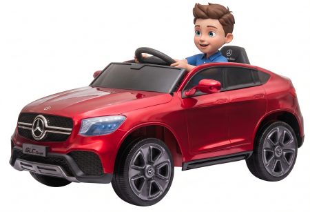 Masinute electrice - Masinuta electrica Premier Mercedes GLC Concept Coupe Facelift, 12V, roti cauciuc EVA, scaun piele ecologica, visiniu