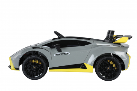 Masinuta electrica Premier Lamborghini Huracan, 12V, roti cauciuc EVA, scaun piele ecologica, argintiu [1]