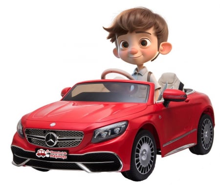 Masinute electrice - Masinuta electrica Premier Mercedes-Maybach S650 Cabriolet, 12V, roti cauciuc EVA, scaun piele ecologica, rosu