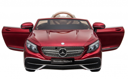 Masinuta electrica Premier Mercedes-Maybach S650 Cabriolet, 12V, roti cauciuc EVA, scaun piele ecologica, visiniu [9]