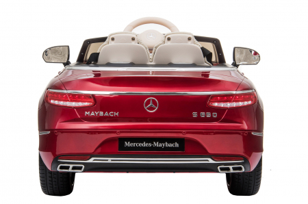 Masinuta electrica Premier Mercedes-Maybach S650 Cabriolet, 12V, roti cauciuc EVA, scaun piele ecologica, visiniu [5]