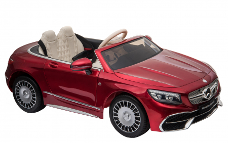 Masinuta electrica Premier Mercedes-Maybach S650 Cabriolet, 12V, roti cauciuc EVA, scaun piele ecologica, visiniu [15]