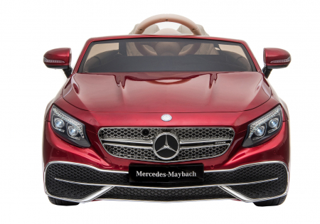 Masinuta electrica Premier Mercedes-Maybach S650 Cabriolet, 12V, roti cauciuc EVA, scaun piele ecologica, visiniu [2]