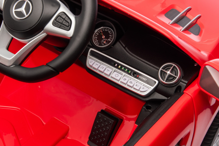 Masinuta electrica Premier Mercedes SL500, 12V, roti cauciuc EVA, scaun piele ecologica, rosu [10]
