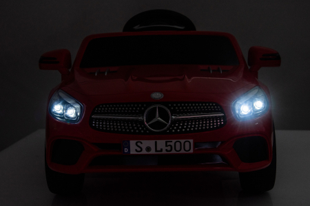 Masinuta electrica Premier Mercedes SL500, 12V, roti cauciuc EVA, scaun piele ecologica, rosu [14]