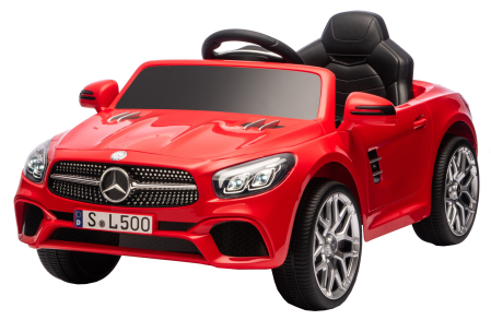 Masinuta electrica Premier Mercedes SL500, 12V, roti cauciuc EVA, scaun piele ecologica, rosu [1]