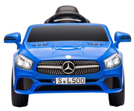 Masinuta electrica Premier Mercedes SL500, 12V, roti cauciuc EVA, scaun piele ecologica, albastru [1]