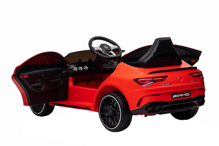 Masinuta electrica Premier 4x4 Mercedes CLA-45, 12V, roti cauciuc EVA, scaun piele ecologica, rosu [8]