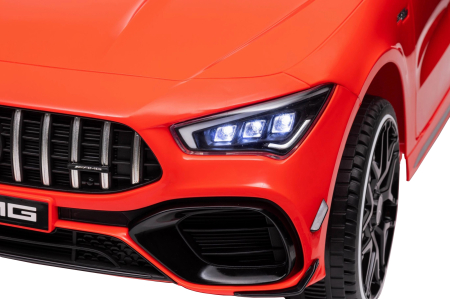 Masinuta electrica Premier 4x4 Mercedes CLA-45, 12V, roti cauciuc EVA, scaun piele ecologica, rosu [12]