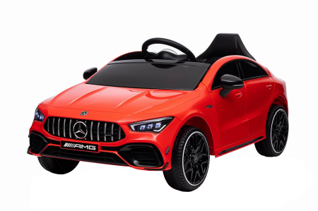 Masinute electrice - Masinuta electrica Premier 4x4 Mercedes CLA-45, 12V, roti cauciuc EVA, scaun piele ecologica, rosu