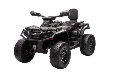 ATV-uri electrice - ATV electric Premier 4x4 Can-Am Outlander, 2 copii, 24V, roti cauciuc EVA, negru