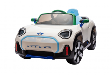 Masinuta electrica Premier Mini Concept Aceman, 12V, roti cauciuc EVA, scaun piele ecologica, alb [24]