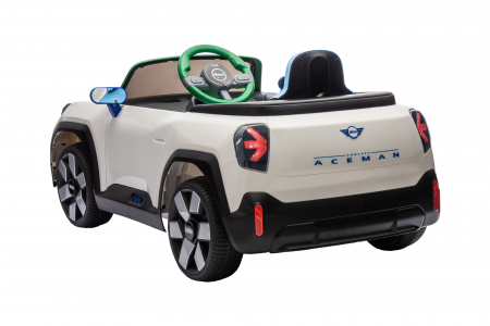 Masinuta electrica Premier Mini Concept Aceman, 12V, roti cauciuc EVA, scaun piele ecologica, alb [7]