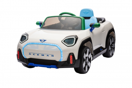 Masinuta electrica Premier Mini Concept Aceman, 12V, roti cauciuc EVA, scaun piele ecologica, alb [4]