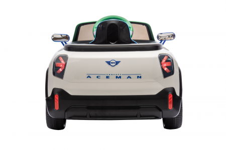 Masinuta electrica Premier Mini Concept Aceman, 12V, roti cauciuc EVA, scaun piele ecologica, alb [8]