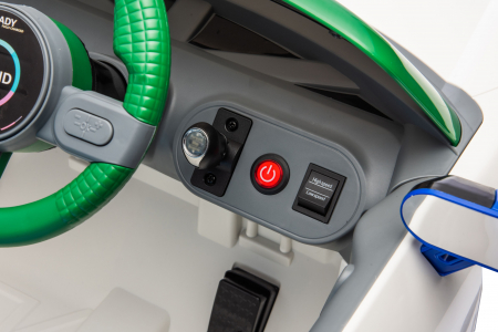 Masinuta electrica Premier Mini Concept Aceman, 12V, roti cauciuc EVA, scaun piele ecologica, alb [29]