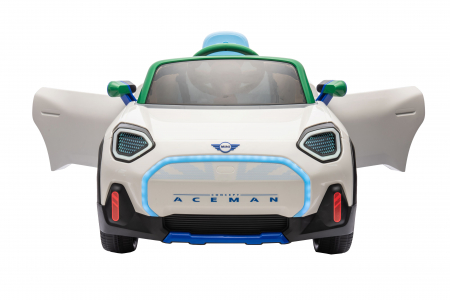 Masinuta electrica Premier Mini Concept Aceman, 12V, roti cauciuc EVA, scaun piele ecologica, alb [12]