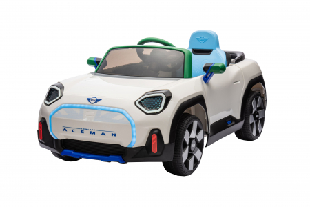 Masinuta electrica Premier Mini Concept Aceman, 12V, roti cauciuc EVA, scaun piele ecologica, alb [1]