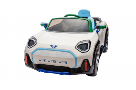 Masinuta electrica Premier Mini Concept Aceman, 12V, roti cauciuc EVA, scaun piele ecologica, alb [19]