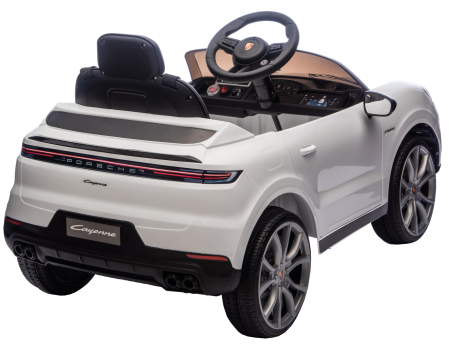 Masinuta electrica Premier Porsche Cayenne E-Hybrid Coupe, 12V, scaun piele ecologica, alb [22]