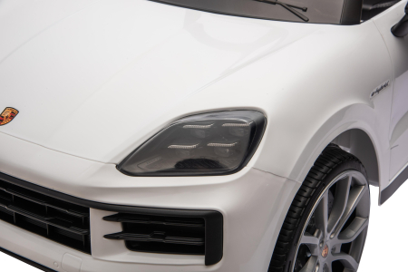 Masinuta electrica Premier Porsche Cayenne E-Hybrid Coupe, 12V, scaun piele ecologica, alb [27]