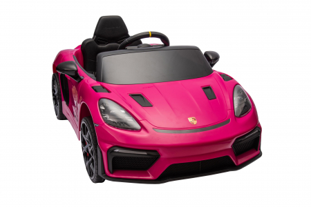 Masinuta electrica Premier Porsche Spyder 718 RS , 12V, roti cauciuc EVA, scaun piele ecologica, roz [16]