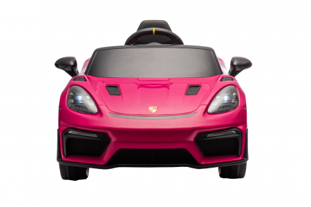 Masinuta electrica Premier Porsche Spyder 718 RS , 12V, roti cauciuc EVA, scaun piele ecologica, roz [29]